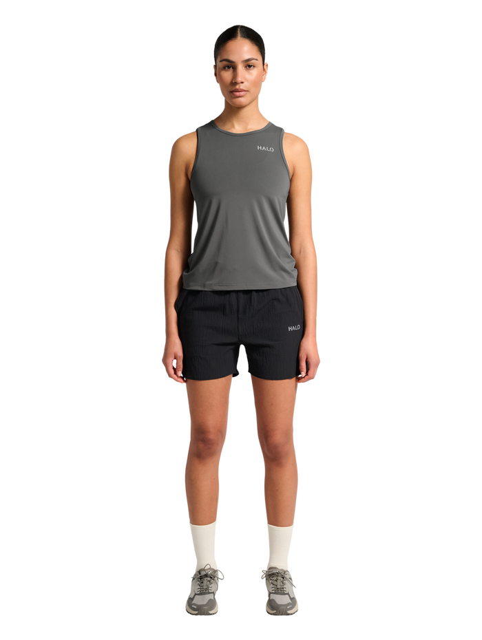 HALO WOMEN DIVISION RACERBACK TANK, GUNMETAL, model