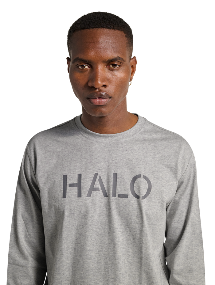 HALO UNIFORM LS, LIGHT GREY MELANGE, model