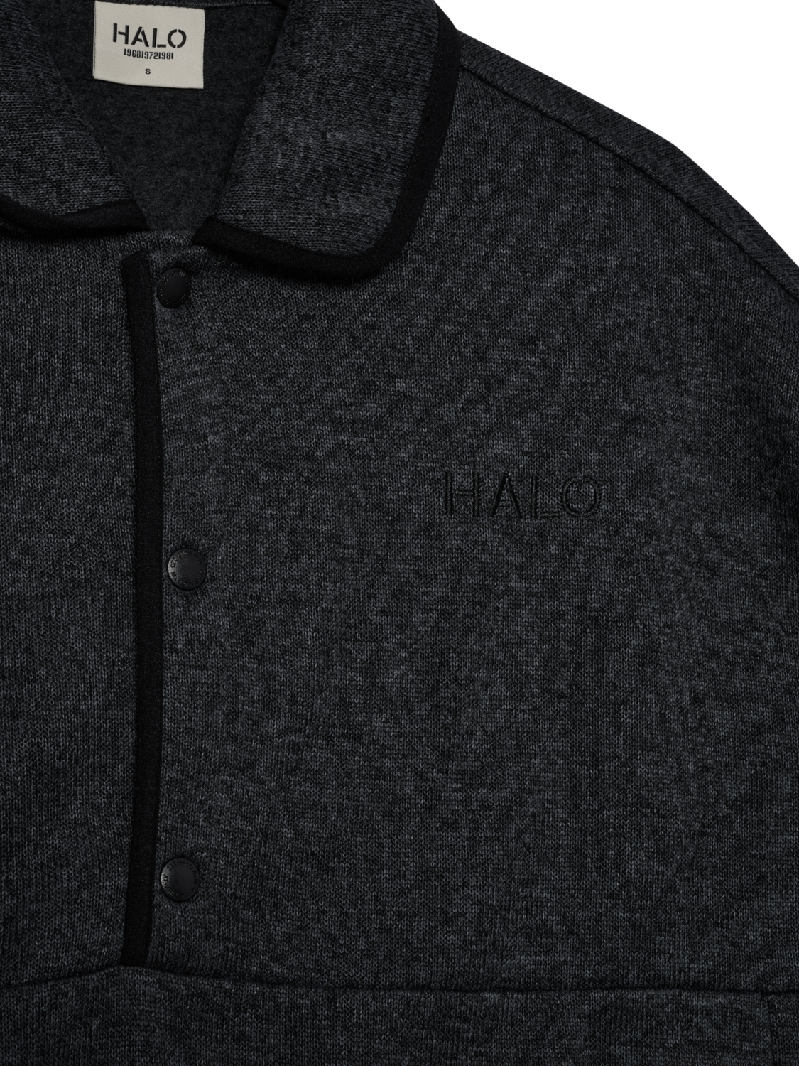 HALO FUSION POLO KNIT, RAVEN, packshot