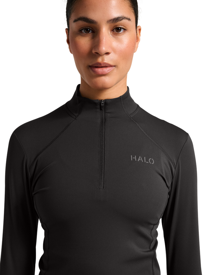 HALO WOMEN TRAINING HALF ZIP, AFTER DARK, model