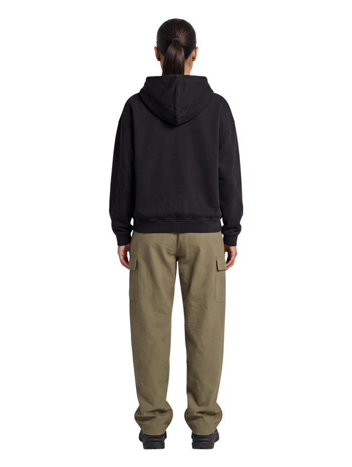 HALO LOGO FULL ZIP HOODIE, BLACK, model