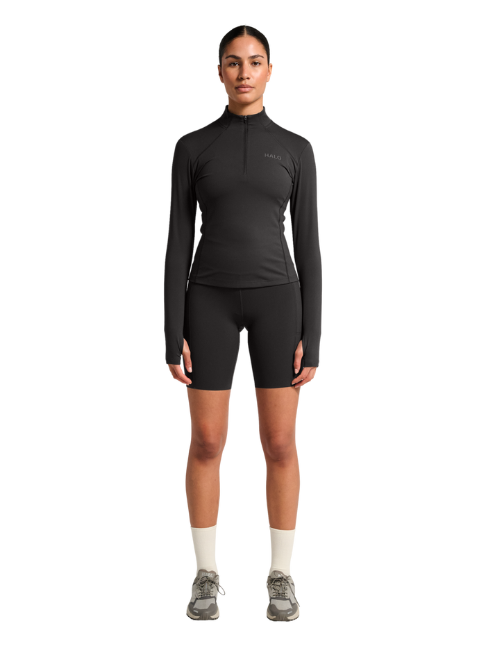 HALO WOMEN TRAINING HALF ZIP, AFTER DARK, model
