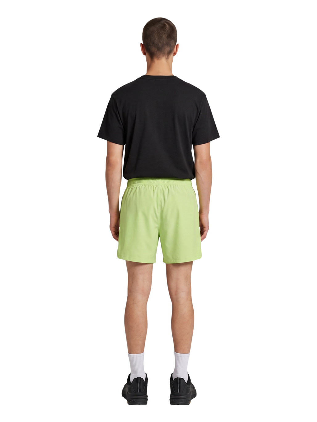 HALO SHORTS, SHADOW LIME, model