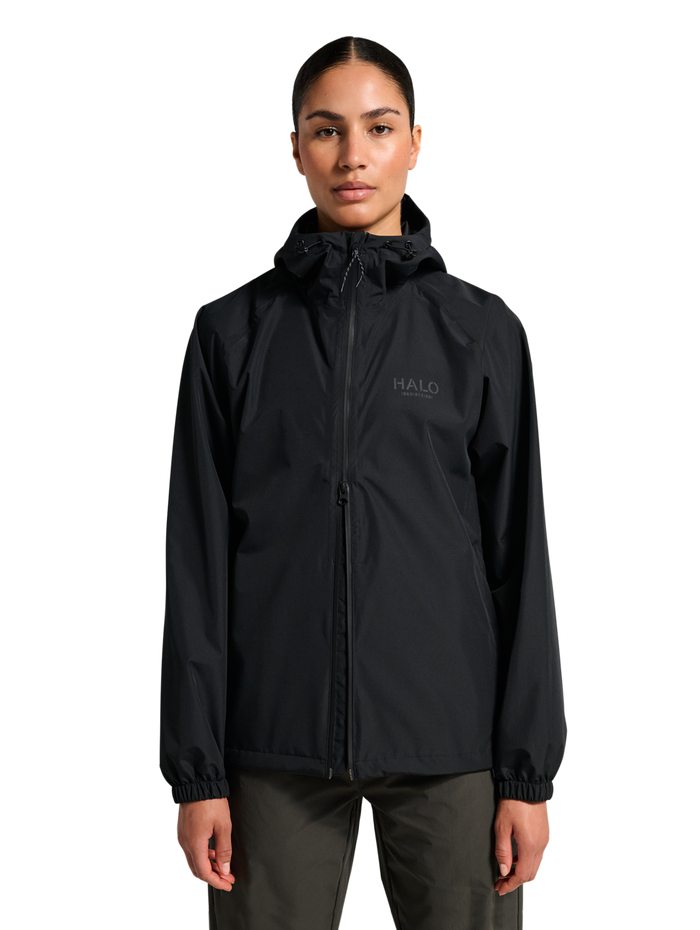 HALO RAIN JACKET, BLACK, model