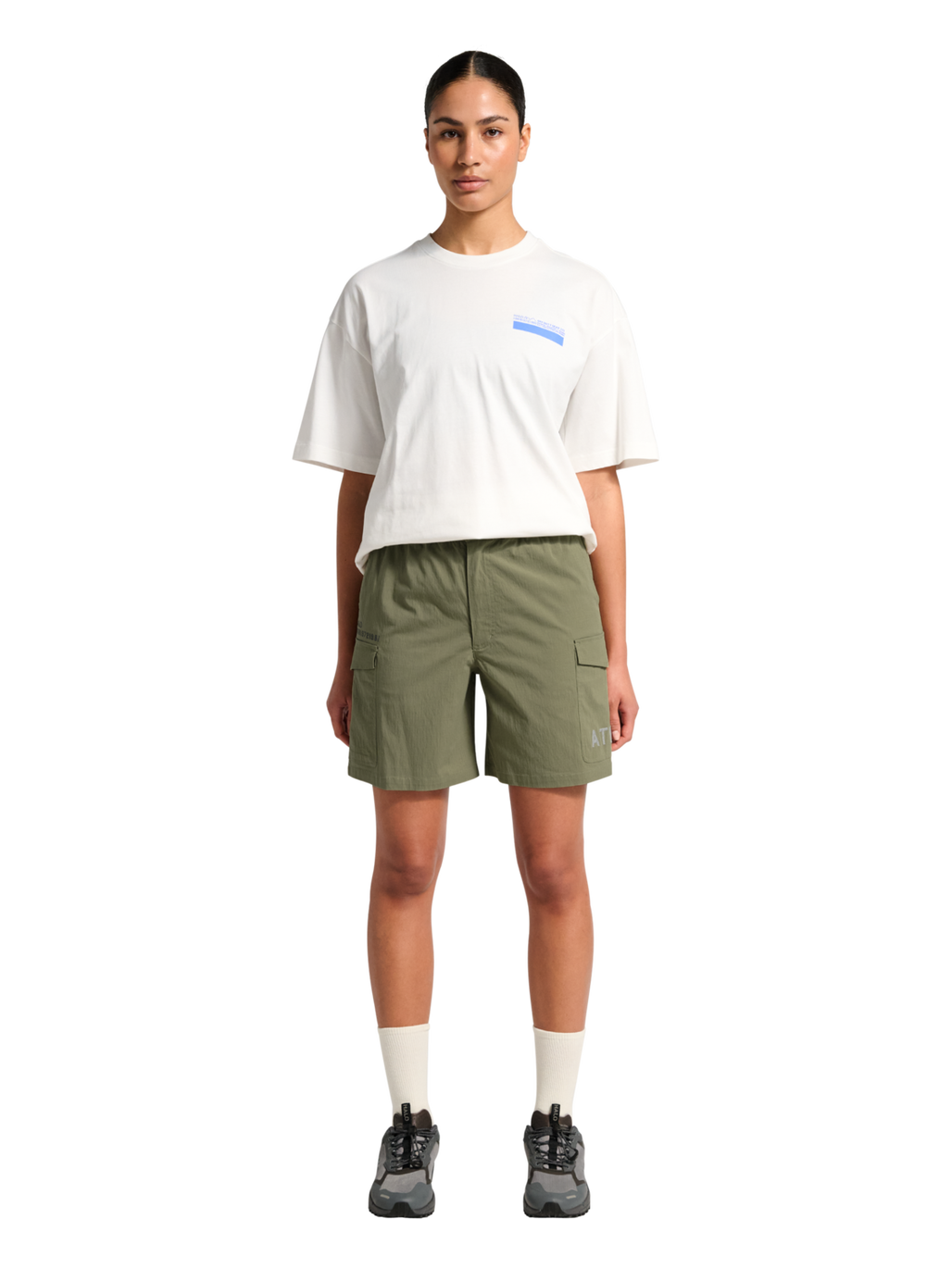 HALO NOVA SHORTS, MERMAID, model