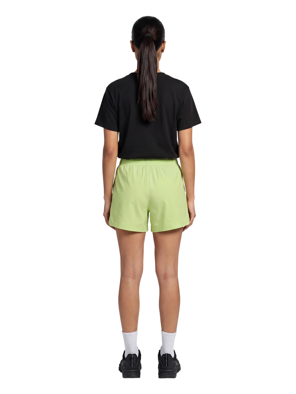 HALO SHORTS, SHADOW LIME, model