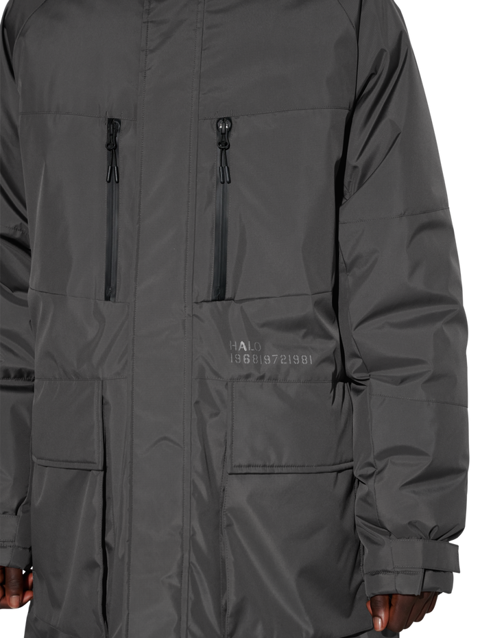 HALO SHIELD THERMOLITE PARKA, RAVEN, model