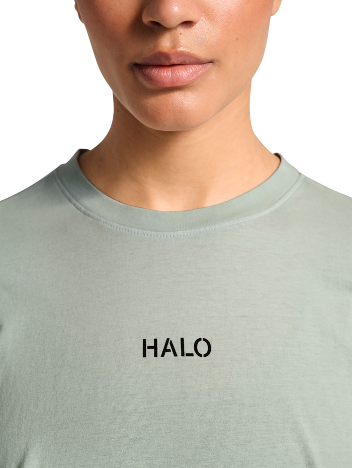 HALO GRAPHIC LOGO LONGSLEEVE, STORM GRAY, model