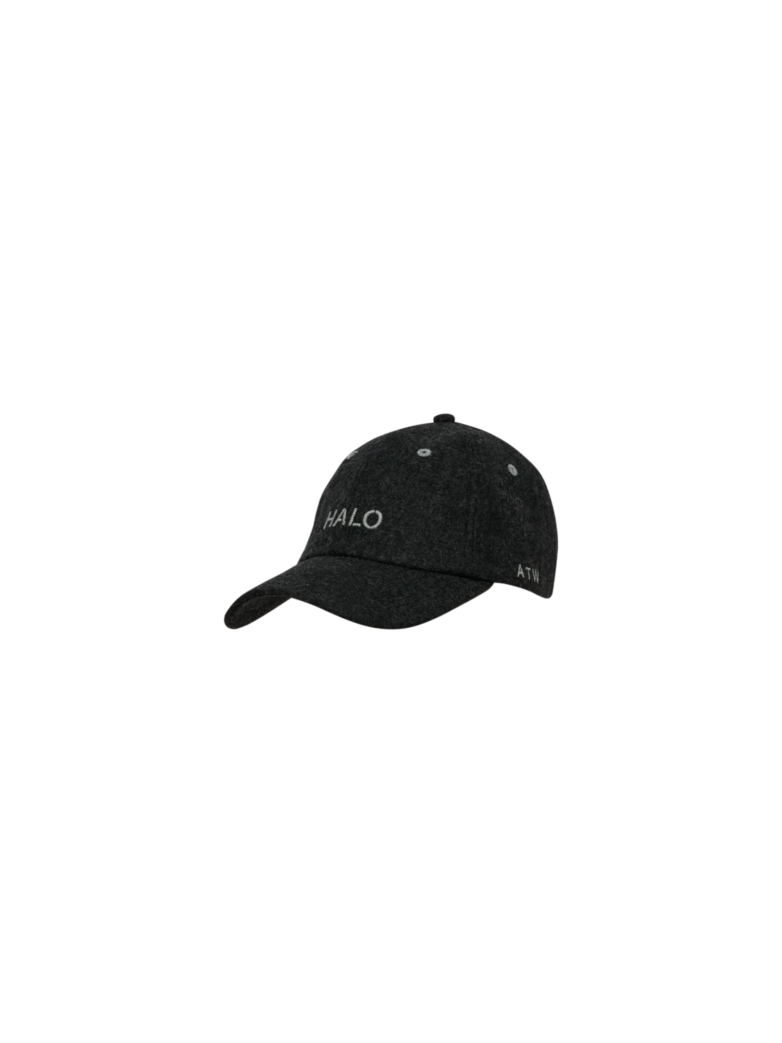 HALO WOOL LOGO CAP, BLACK, packshot