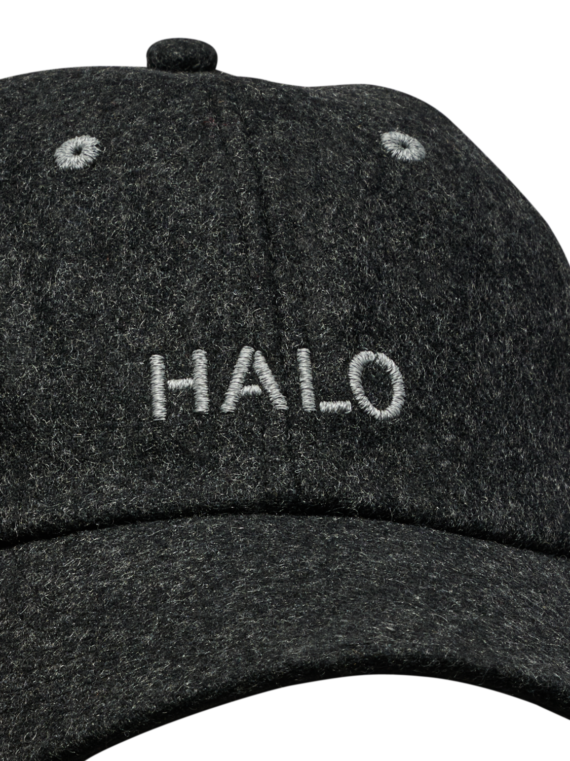 HALO WOOL LOGO CAP, BLACK, packshot