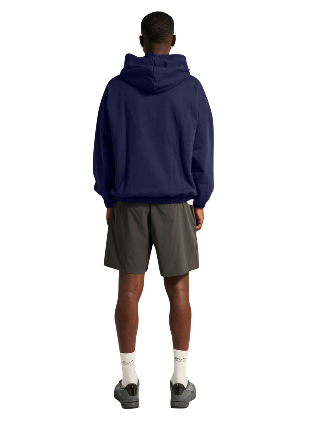 HALO DHOBI BOXY HOODIE, ASTRAL AURA, model