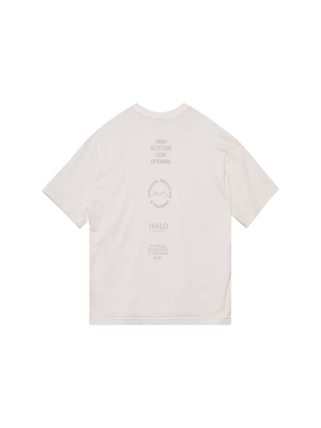 HALO GRAPHIC LOGO BOXY T-SHIRT, MARSHMALLOW, packshot