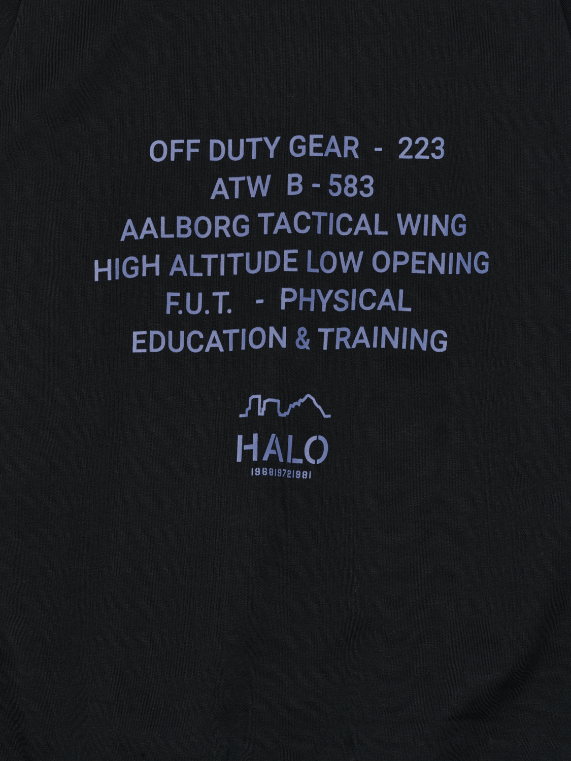 HALO GRAPHIC BOXY CREW, BLACK/BLACK, packshot