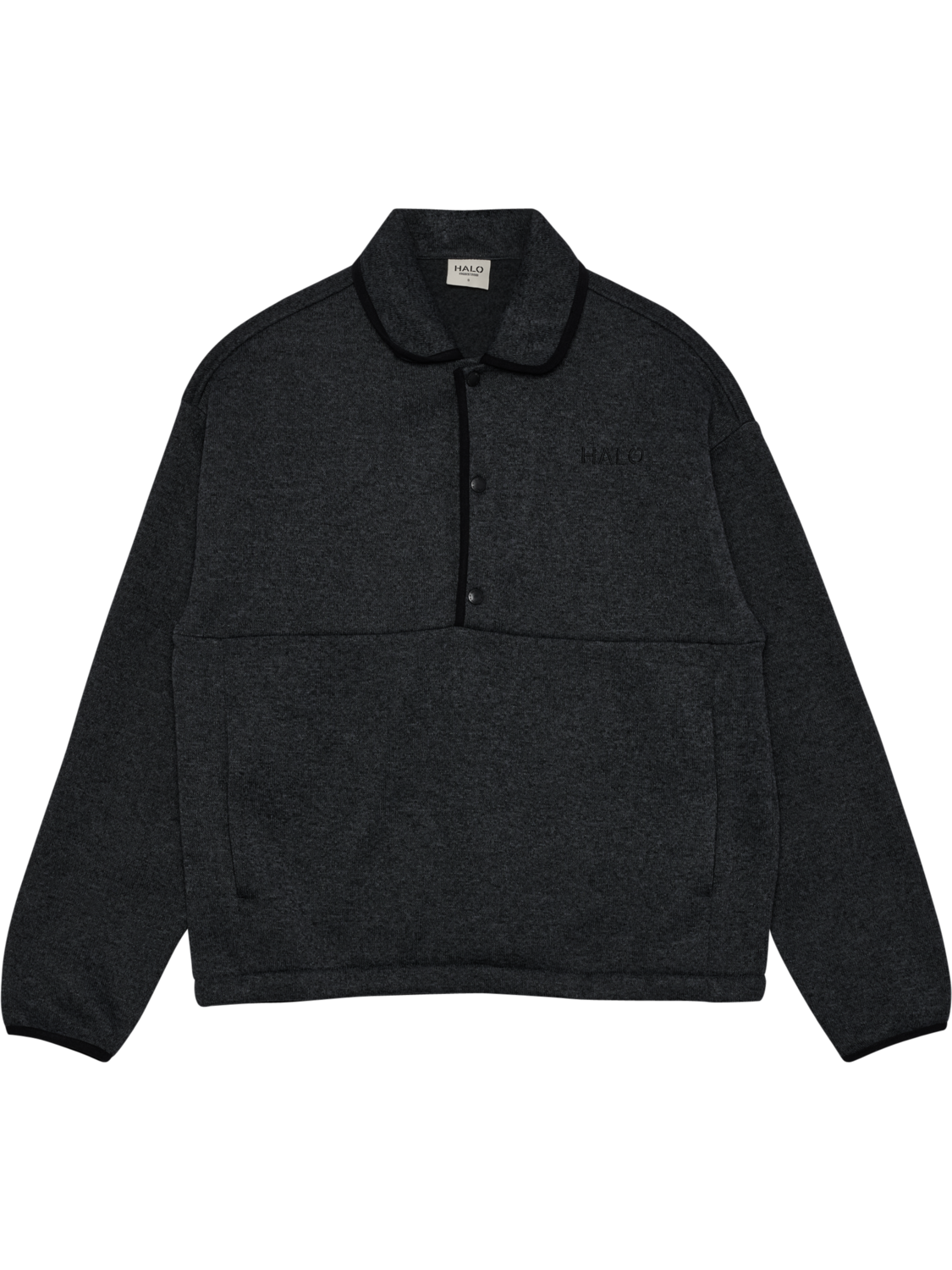 HALO FUSION POLO KNIT, RAVEN, packshot
