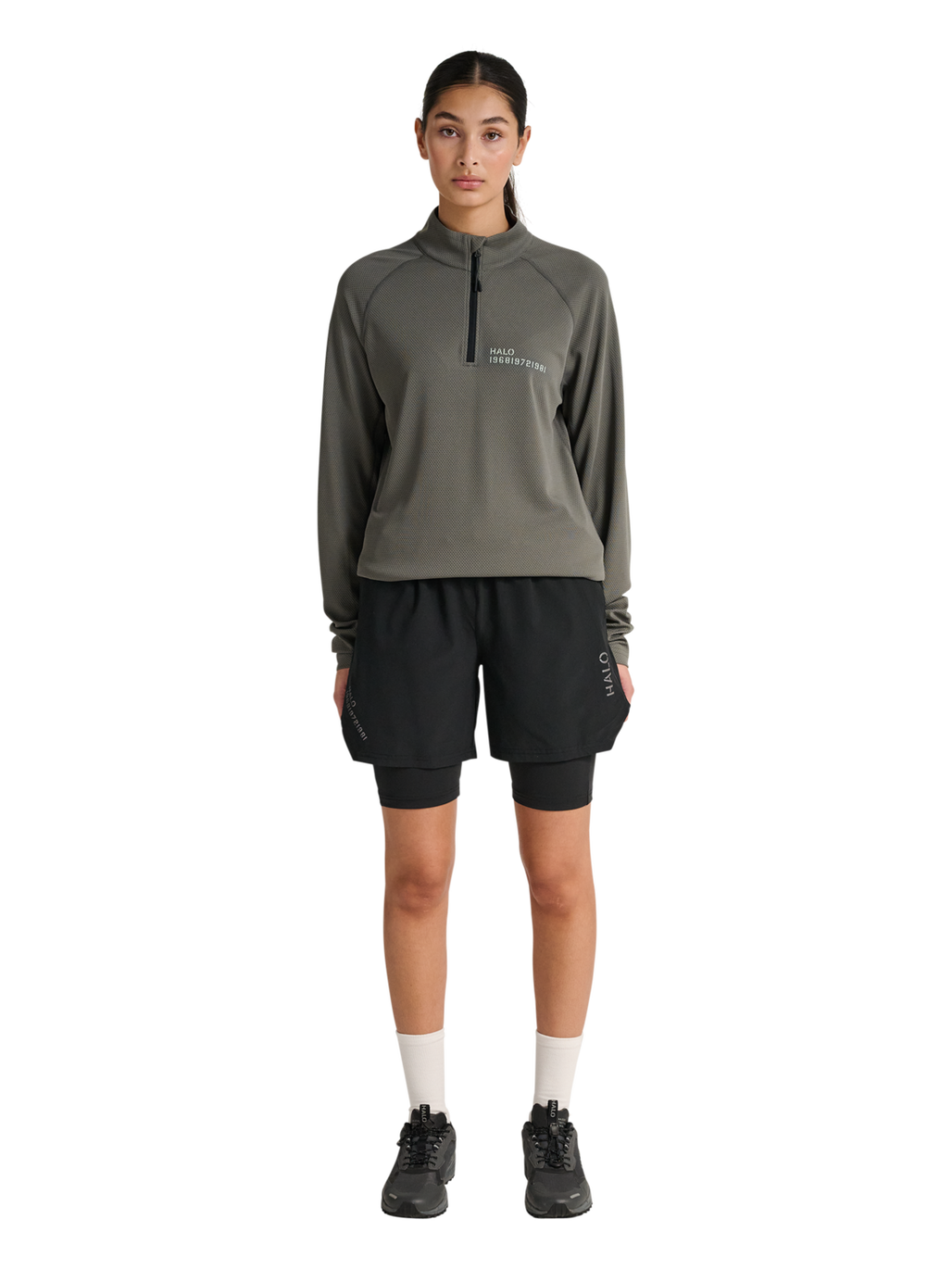 HALO 2 in 1 SHORT, BLACK, model