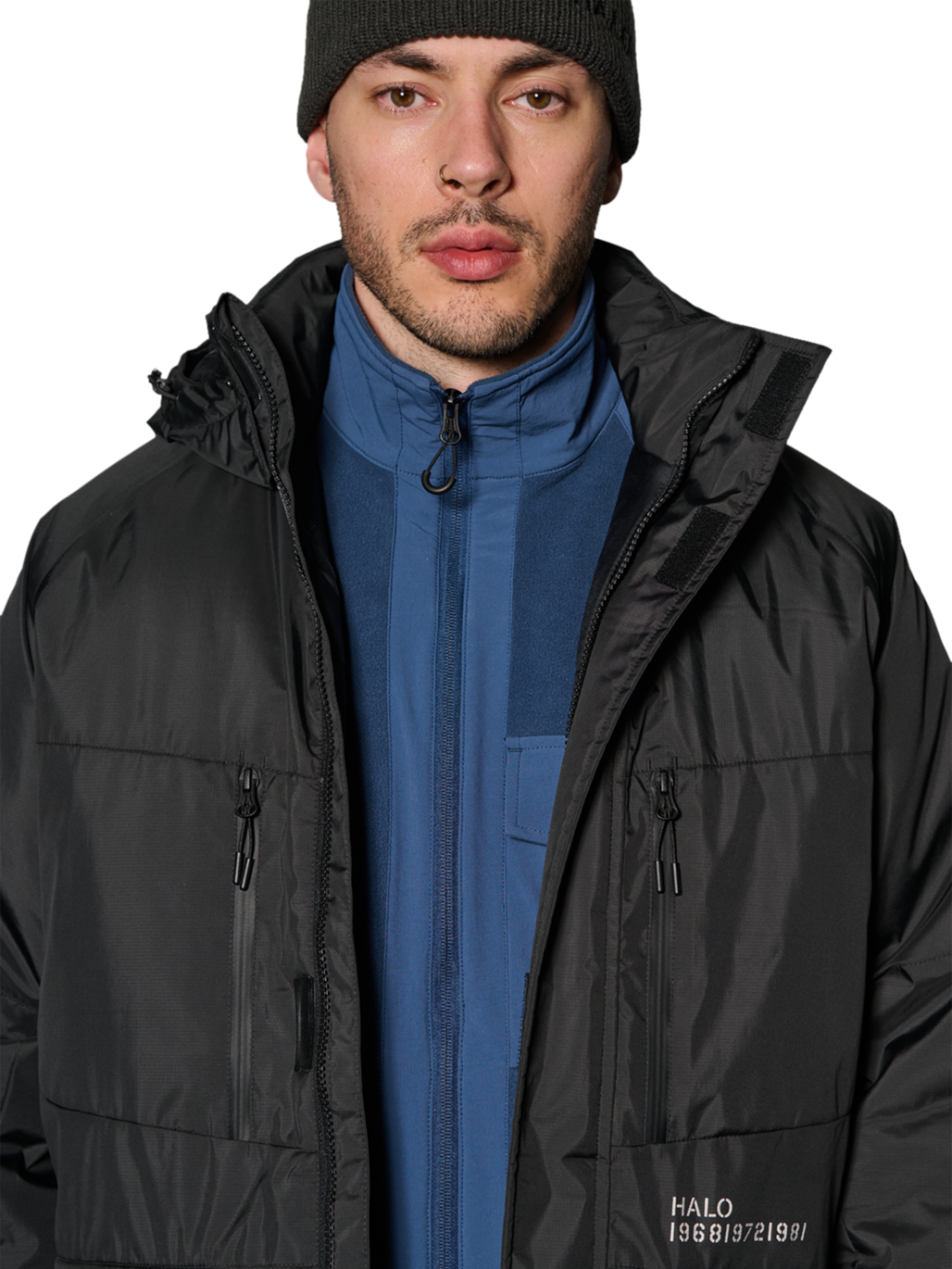 HALO SHIELD THERMOLITE PARKA, BLACK, model