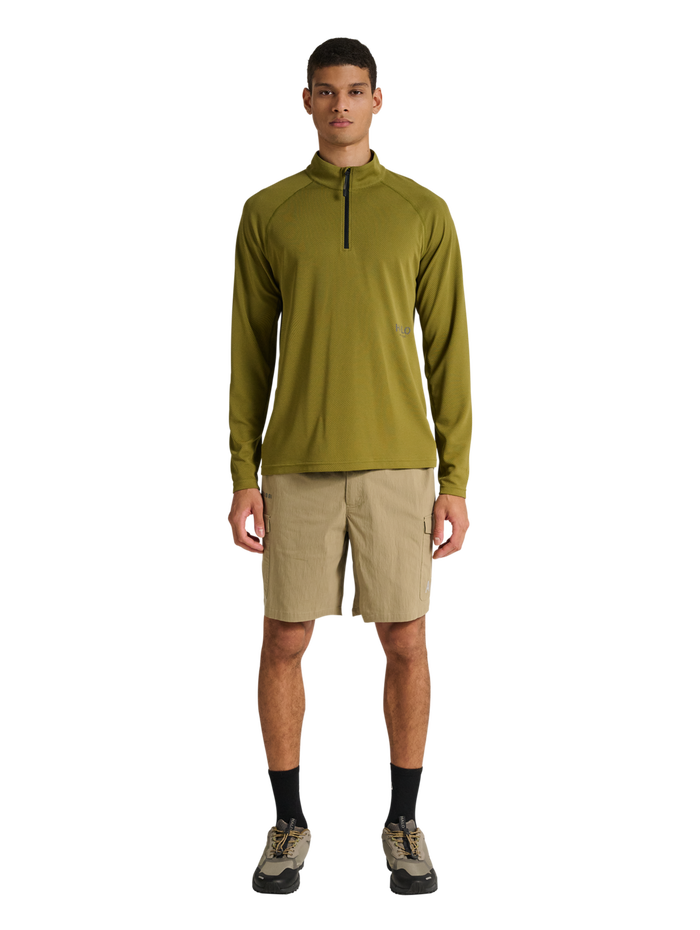HALO SORONA HALF ZIP, OLIVE DRAB, model