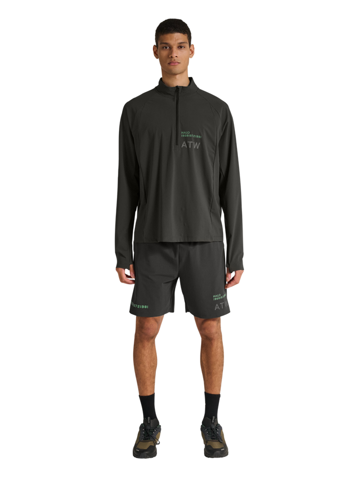 HALO AIR HALF ZIP SHIRT, RAVEN, model