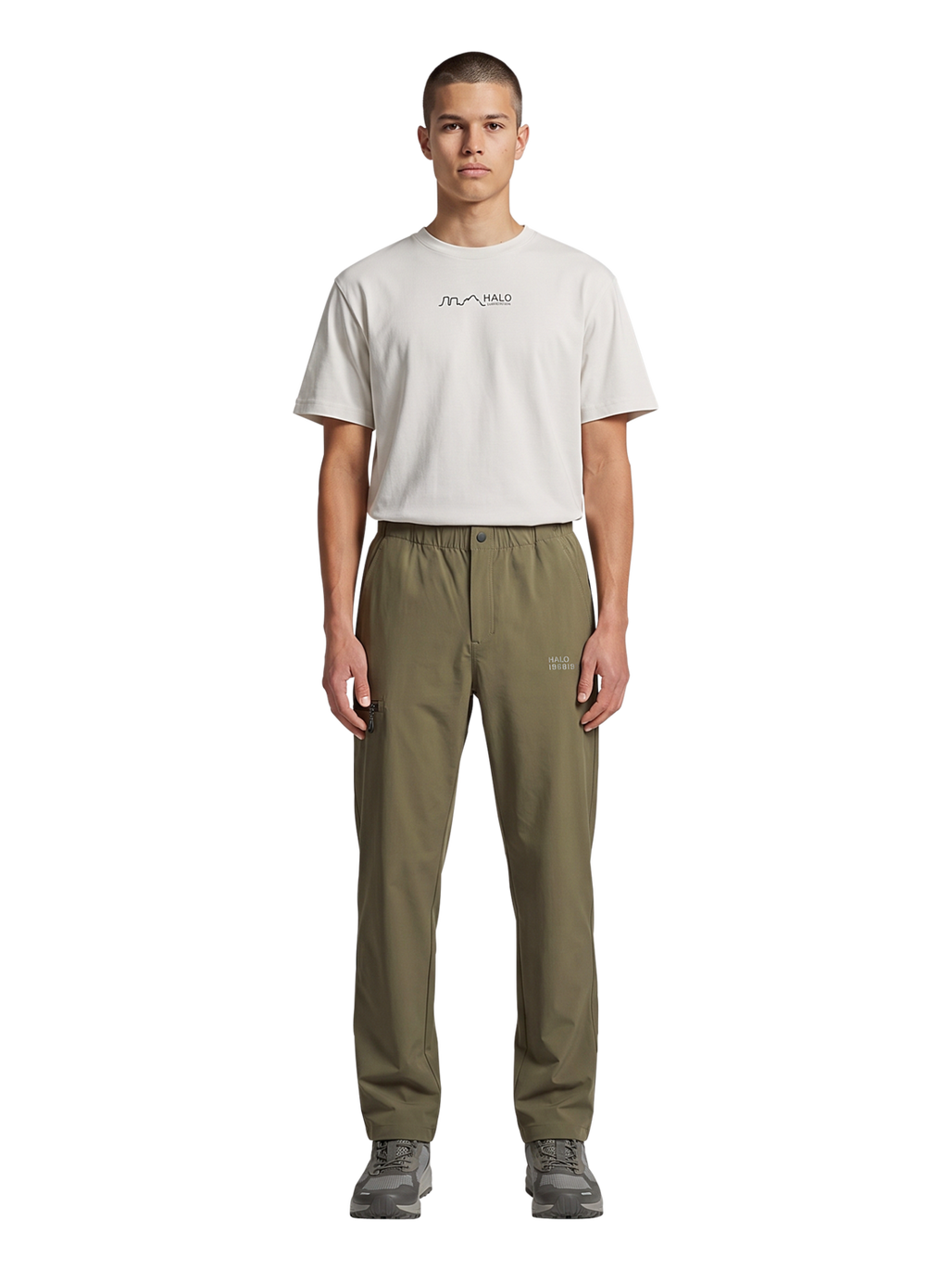 HALO TACTICAL PANTS, CAPERS, model