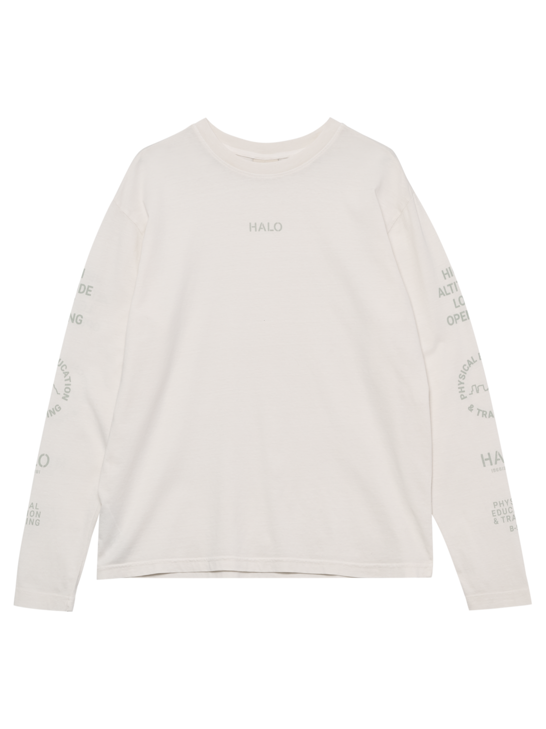 HALO GRAPHIC LOGO LONGSLEEVE, MARSHMALLOW, packshot