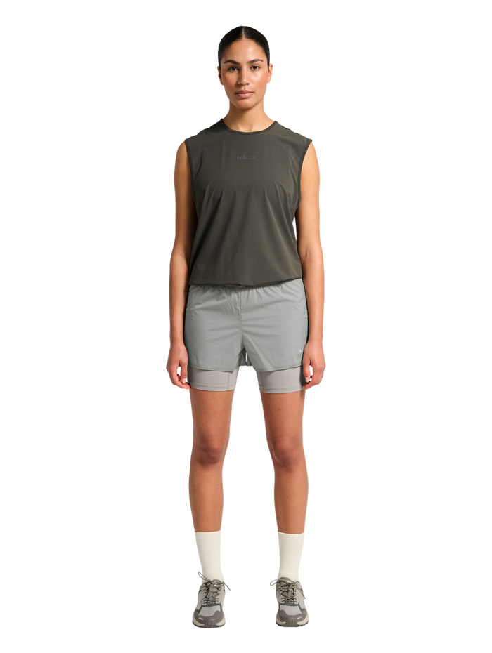 HALO 2 in 1 RUNNING SHORT, STORM GRAY, model
